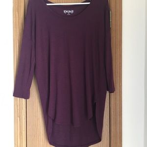 Plus dolman sleeve tunic